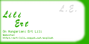 lili ert business card